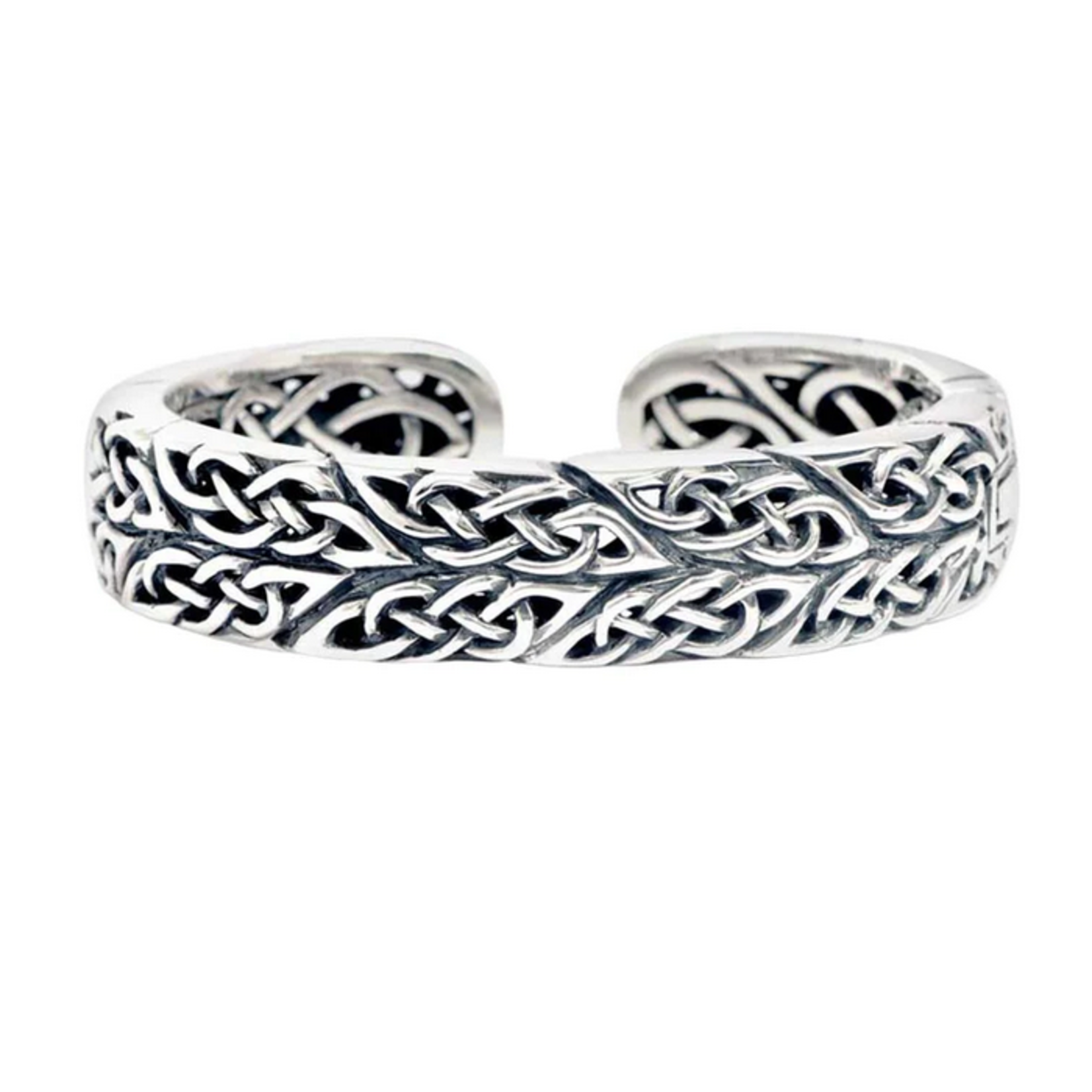 BRACELETS & BANGLES KEITH JACK STERLING CELTIC KNOT HINGED BANGLE