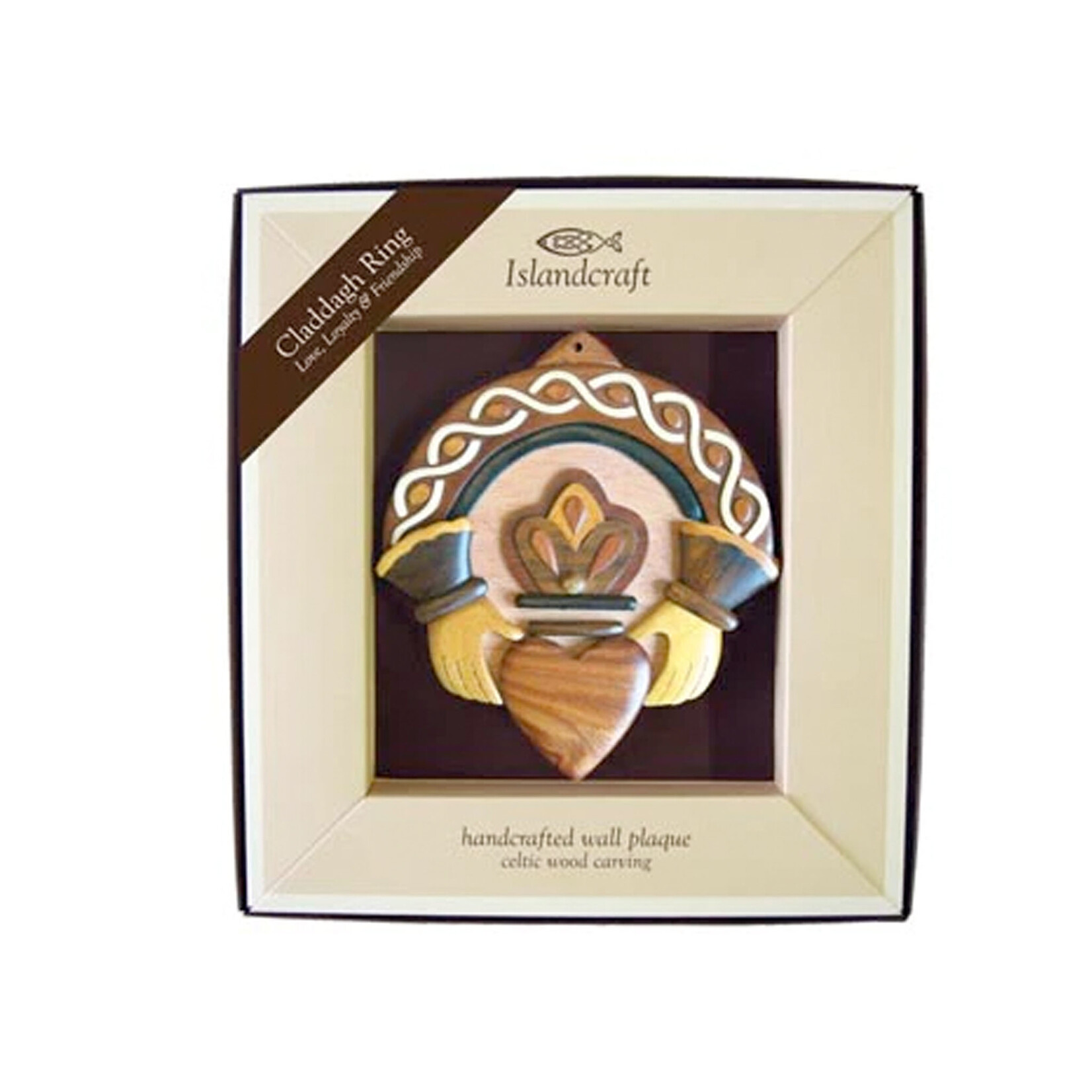 DECOR ISLANDCRAFT WOOD WALL ART - Irish Claddagh