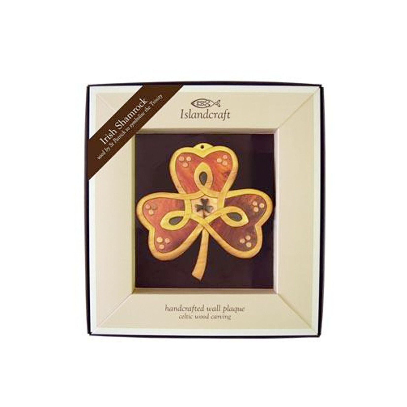 DECOR ISLANDCRAFT WOOD WALL ART - Celtic Shamrock