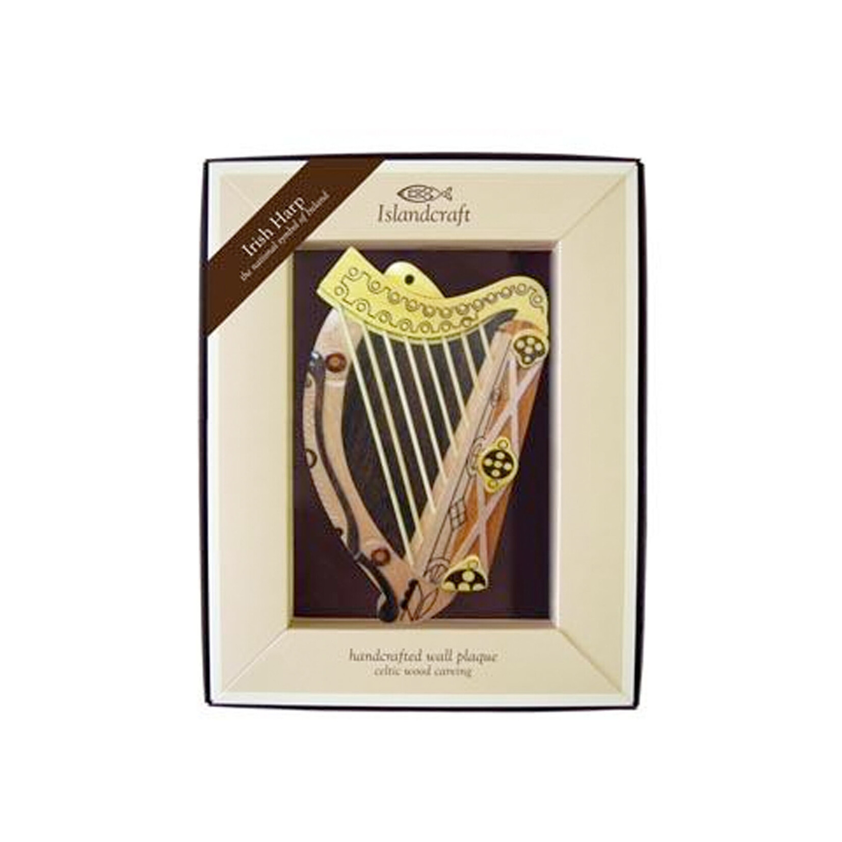 DECOR ISLANDCRAFT WOOD WALL ART - Irish Harp