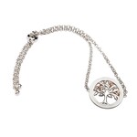 BRACELETS & BANGLES SHANORE STERLING TREE of LIFE BRACELET w WHT ENAMEL