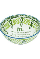 VASES & BOWLS CELTIC CLARA BOWL -  MAY PEACE & PLENTY (5.5")