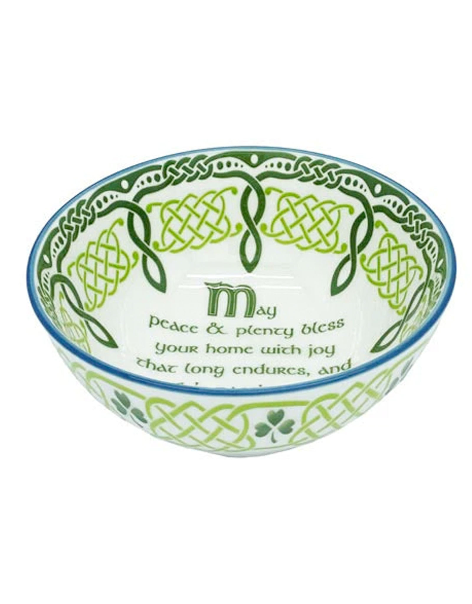 VASES & BOWLS CELTIC CLARA BOWL -  MAY PEACE & PLENTY (5.5")