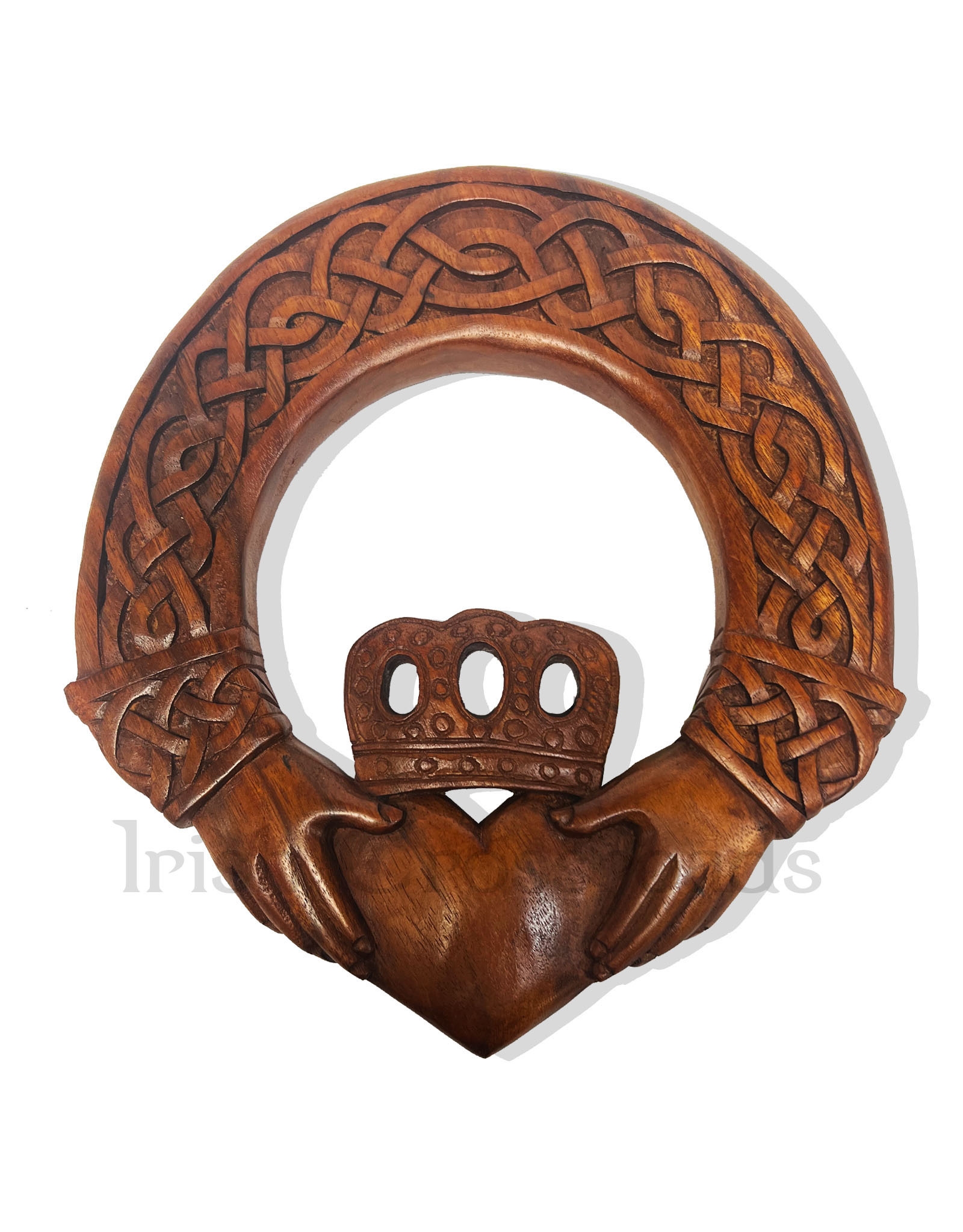 PLAQUES & GIFTS CELTIC WOOD CARVING - Claddagh