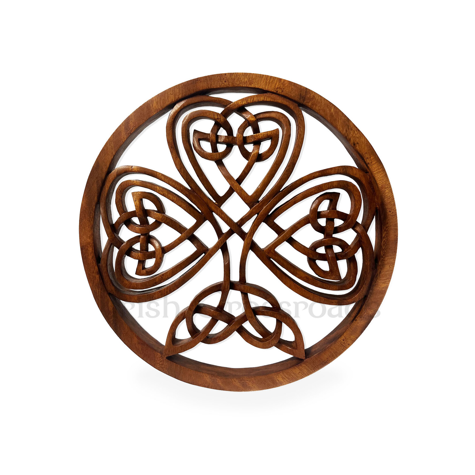 PLAQUES & GIFTS CELTIC WOOD CARVING - Shamrock