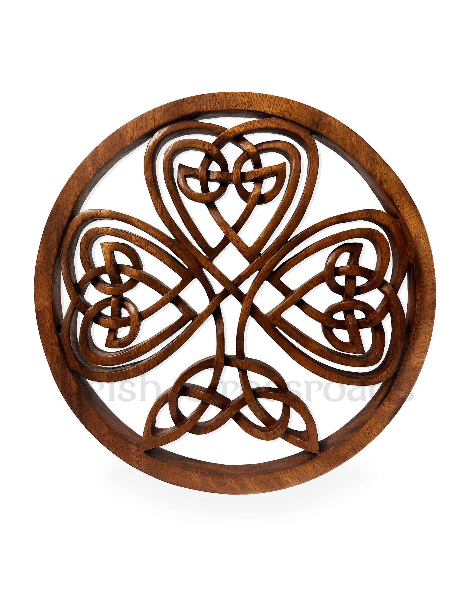 PLAQUES & GIFTS CELTIC WOOD CARVING - Shamrock