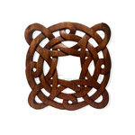 PLAQUES & GIFTS CELTIC WOOD CARVING - Square Celtic Knot