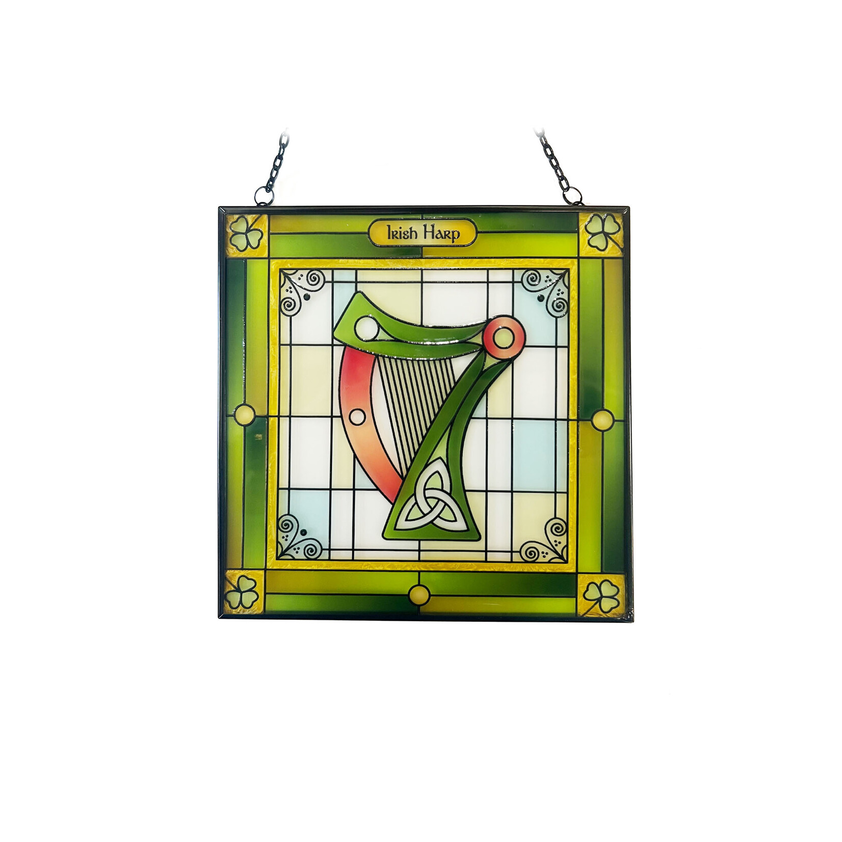 GARDEN CELTIC REFLECTIONS - Stained Glass Celtic Harp
