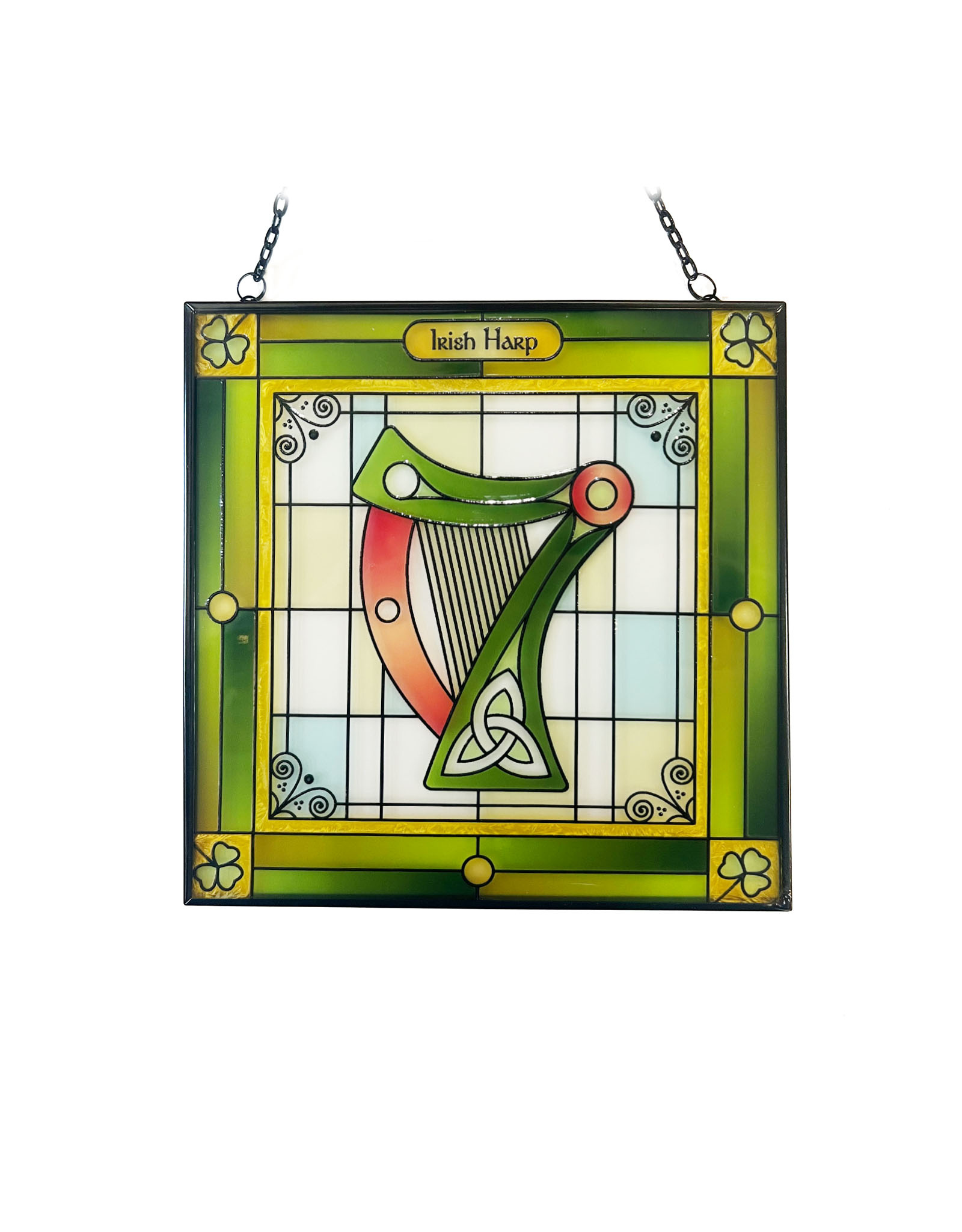 GARDEN CELTIC REFLECTIONS - Stained Glass Celtic Harp
