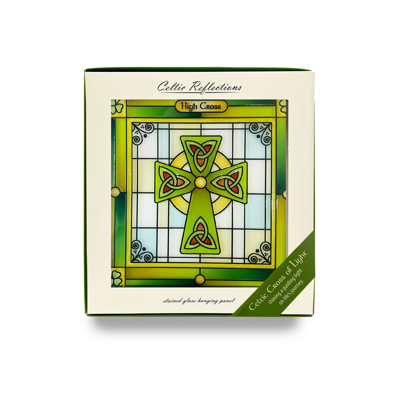 GARDEN CELTIC REFLECTIONS - Stained Glass Celtic Cross