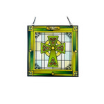 GARDEN CELTIC REFLECTIONS - Stained Glass Celtic Cross