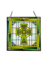 GARDEN CELTIC REFLECTIONS - Stained Glass Celtic Cross