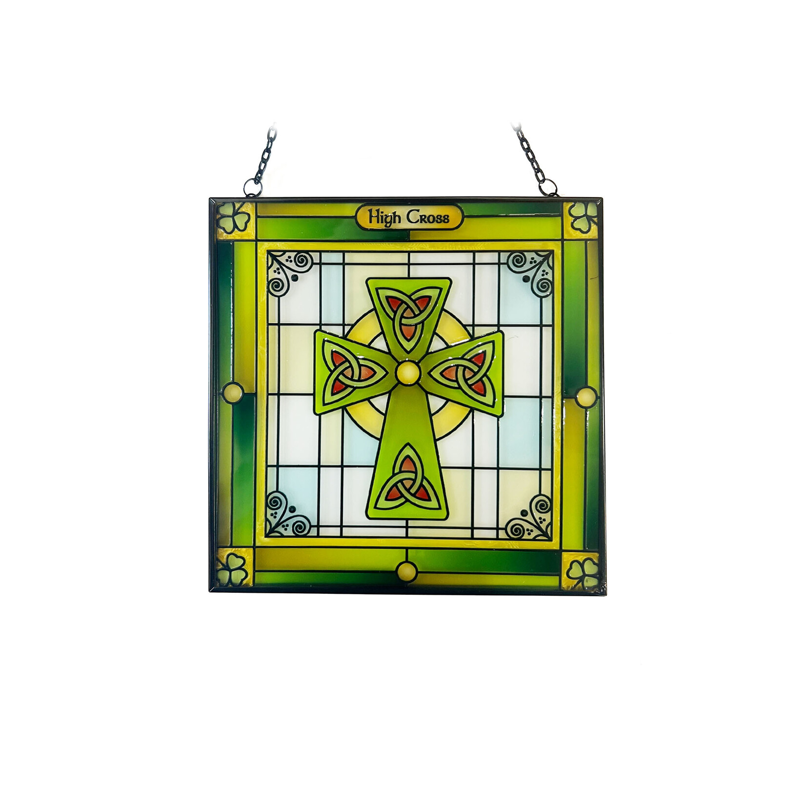 GARDEN CELTIC REFLECTIONS - Stained Glass Celtic Cross