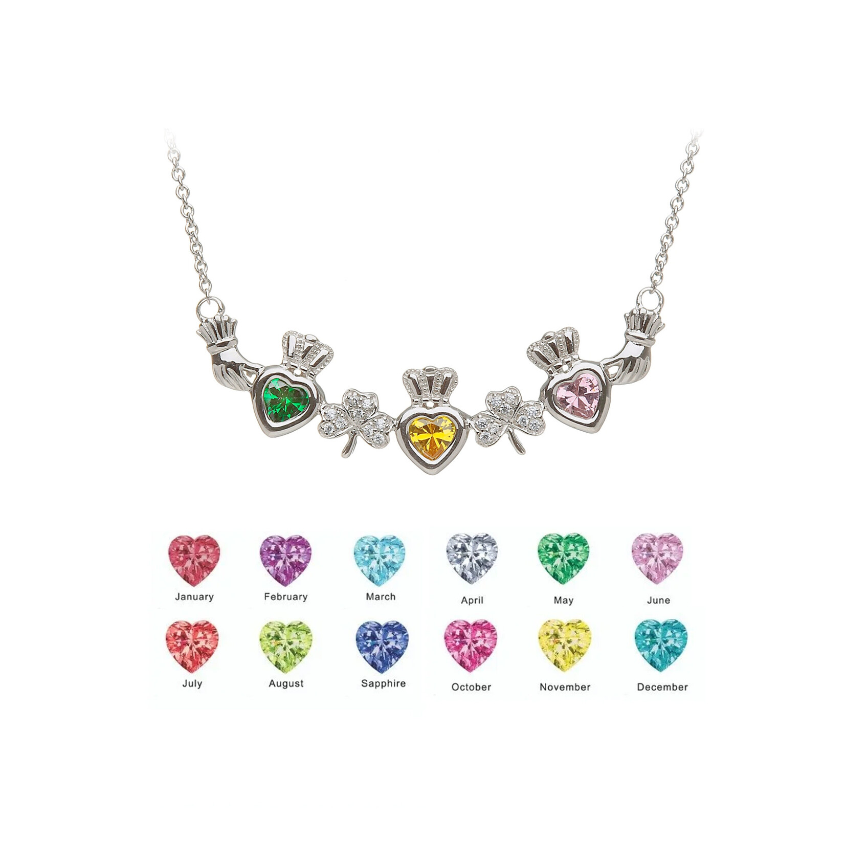 PENDANTS & NECKLACES CLADDAGH MOTHERS FAMILY PENDANT