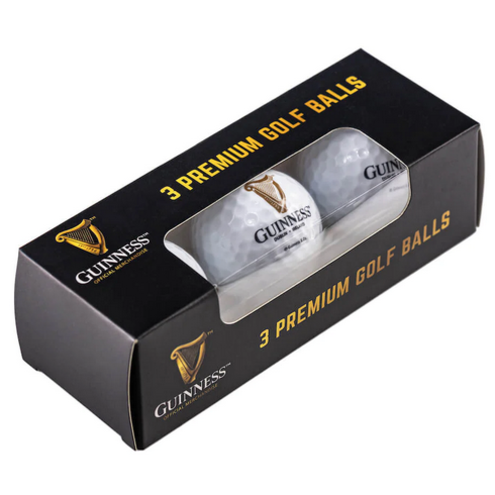 NOVELTY GUINNESS PREMIUM GOLF BALLS - 3pk