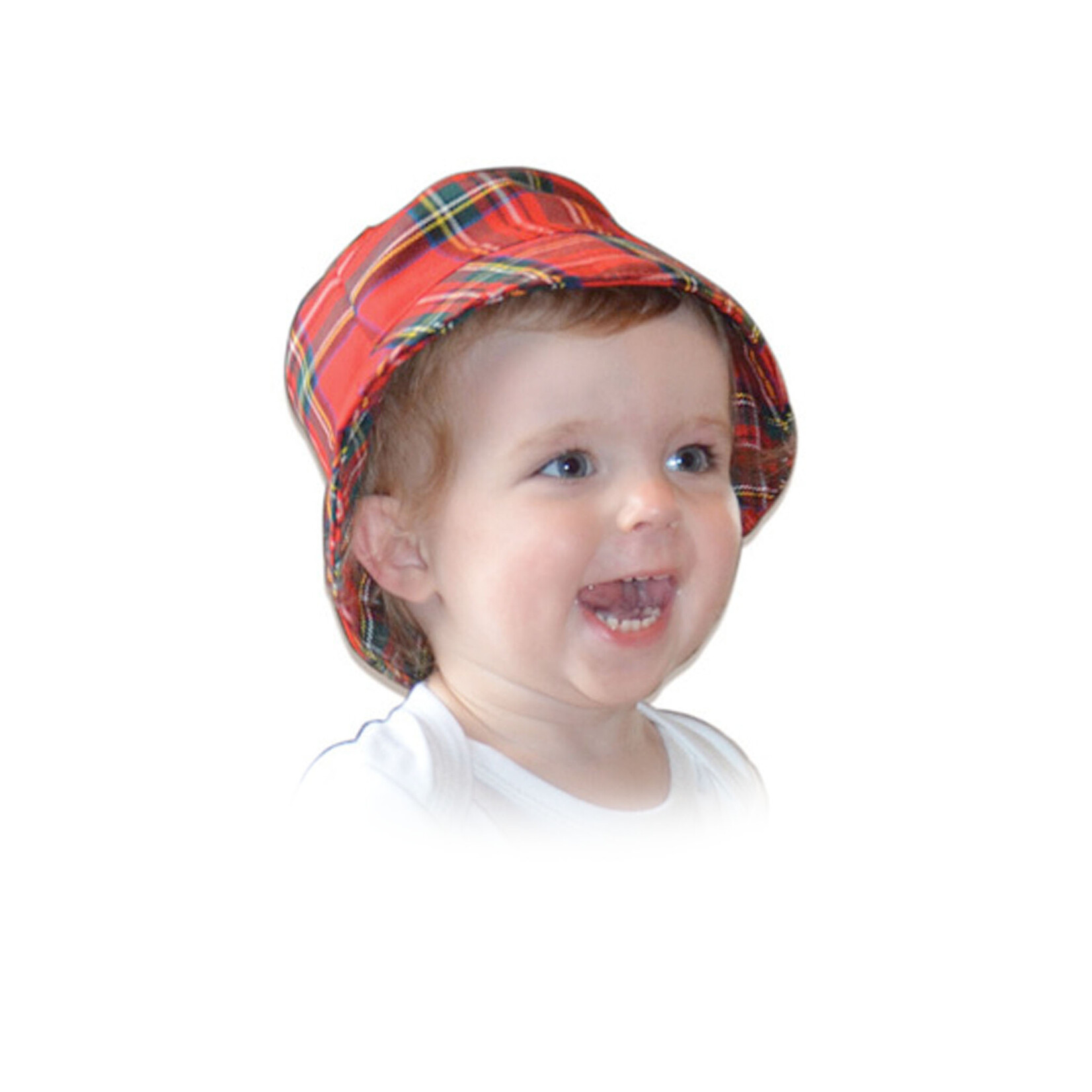 BABY CLOTHES TARTAN TOTS BUCKET HAT - Royal Stewart