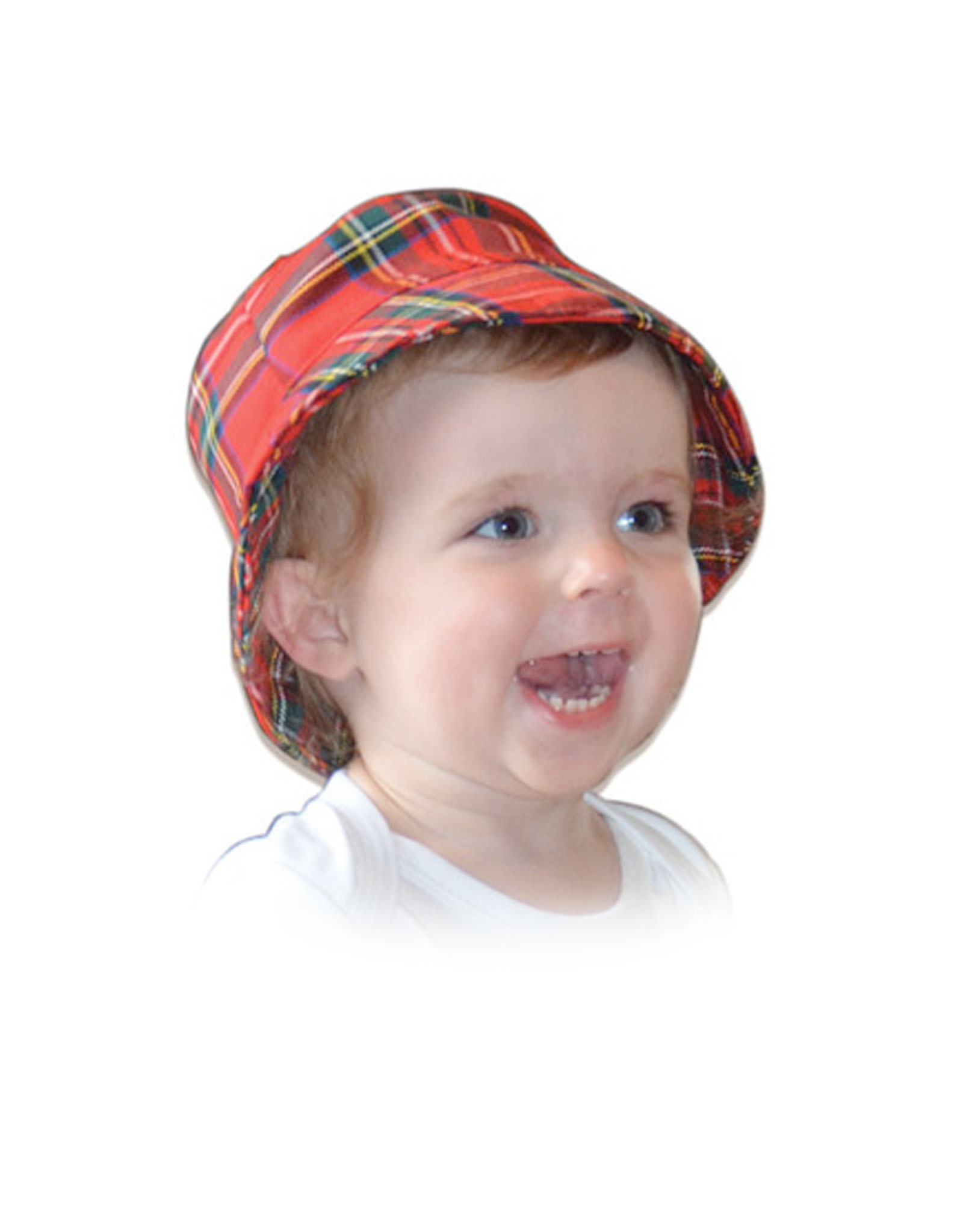 BABY CLOTHES TARTAN TOTS BUCKET HAT - Royal Stewart