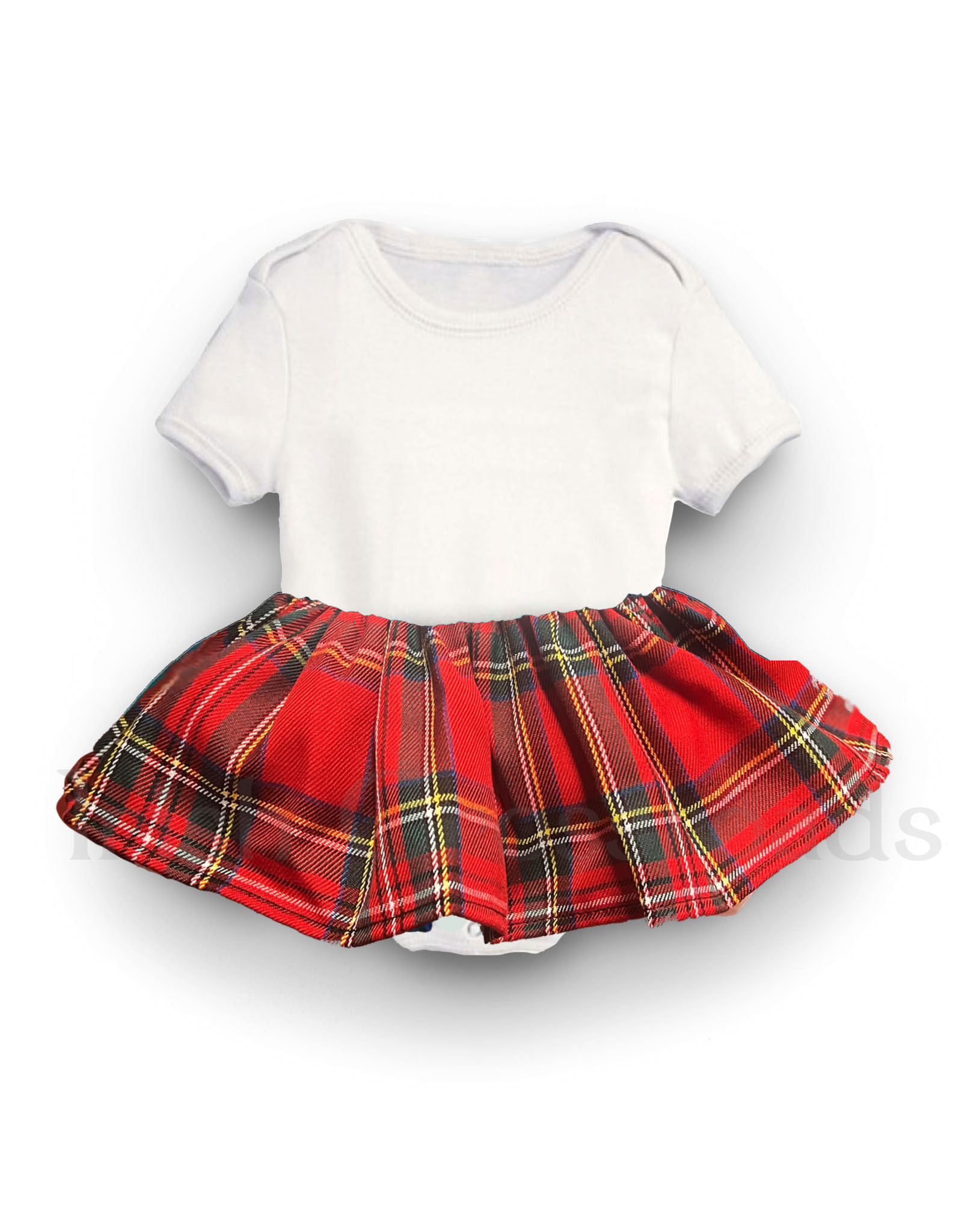 BABY CLOTHES TARTAN TOTS ONESIE - Royal Stewart