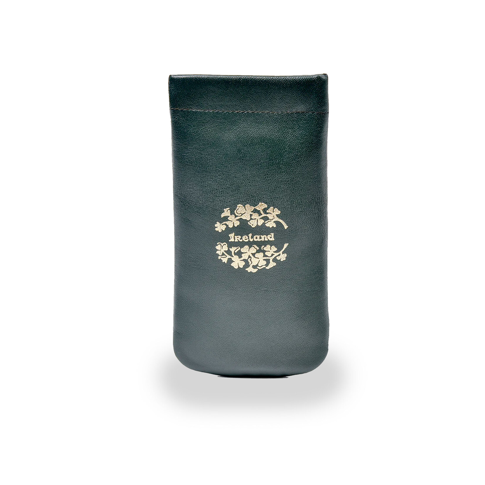 ACCESSORIES TINNAKEENLY GLASSES SNAP CASE - Ireland Grn/Gold Leather