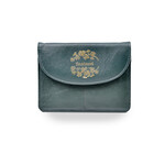ACCESSORIES TINNAKEENLY BACK ZIP PURSE - Ireland Grn/Gold Leather