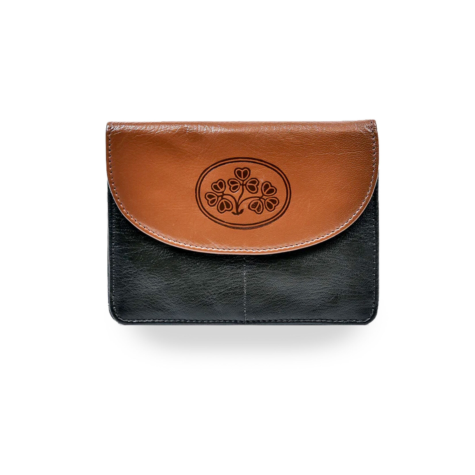 ACCESSORIES TINNAKEENLY BACK ZIP PURSE - Shamrock Grn/Tan Leather