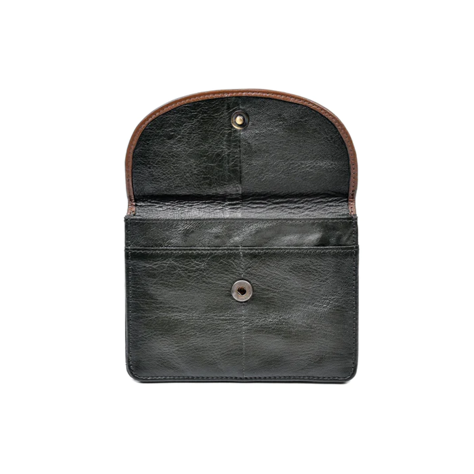 ACCESSORIES TINNAKEENLY BACK ZIP PURSE - Shamrock Grn/Tan Leather