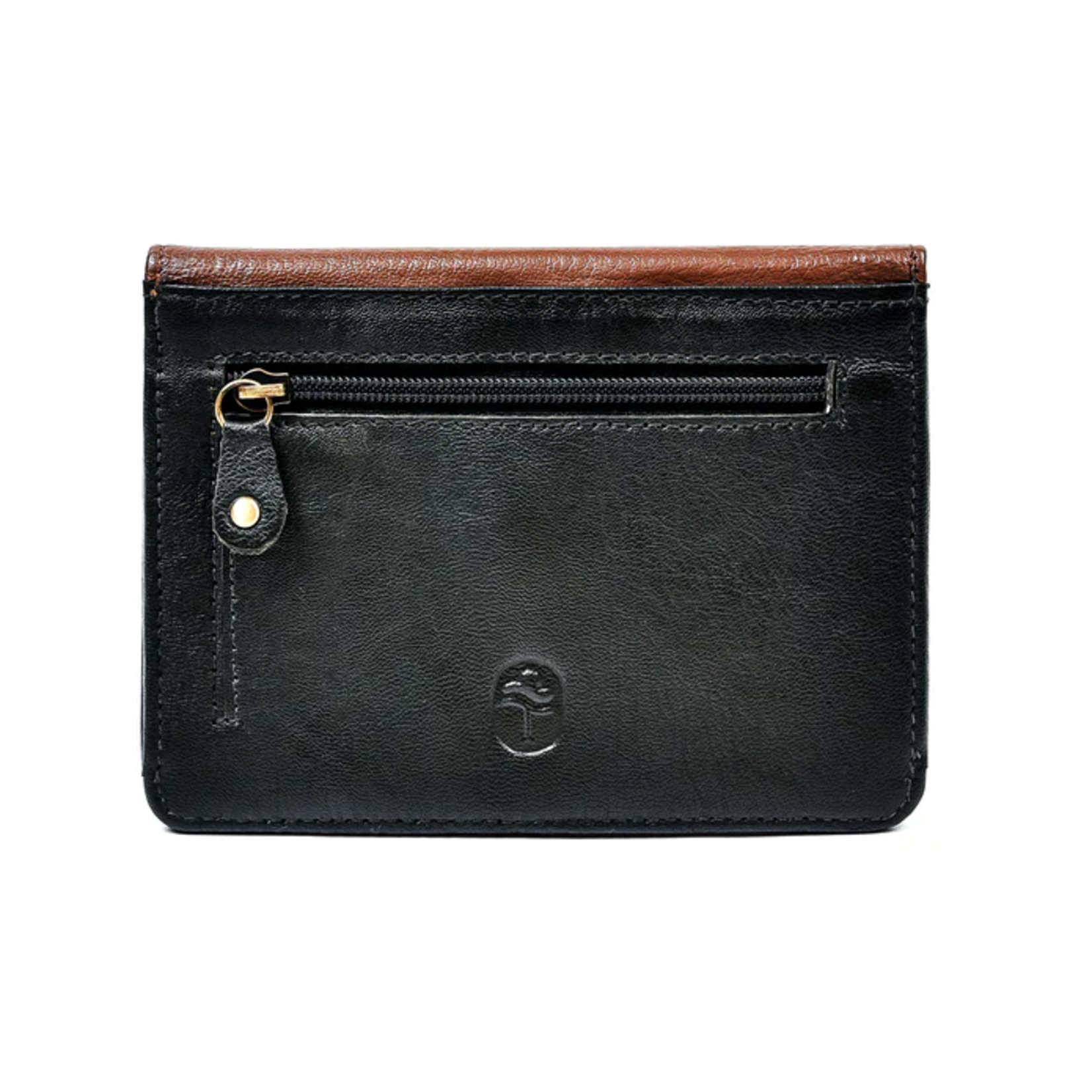 ACCESSORIES TINNAKEENLY BACK ZIP PURSE - Shamrock Grn/Tan Leather