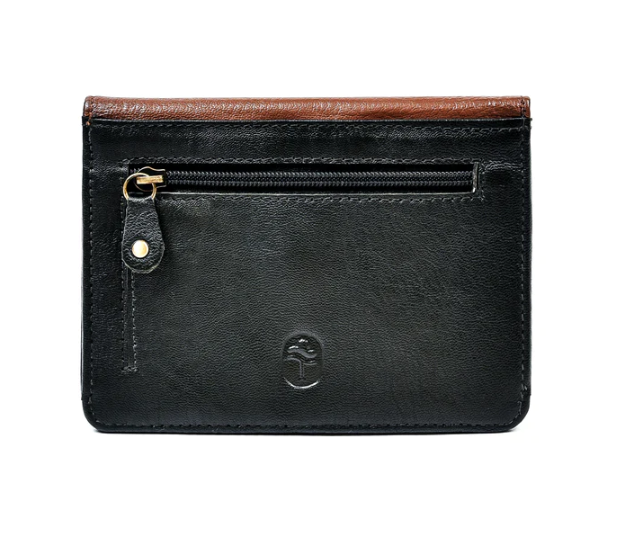 ACCESSORIES TINNAKEENLY BACK ZIP PURSE - Shamrock Grn/Tan Leather