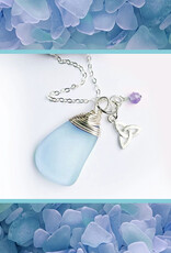 PENDANTS & NECKLACES SELKIE LRG PENDANT with SEA GLASS & TRINITY
