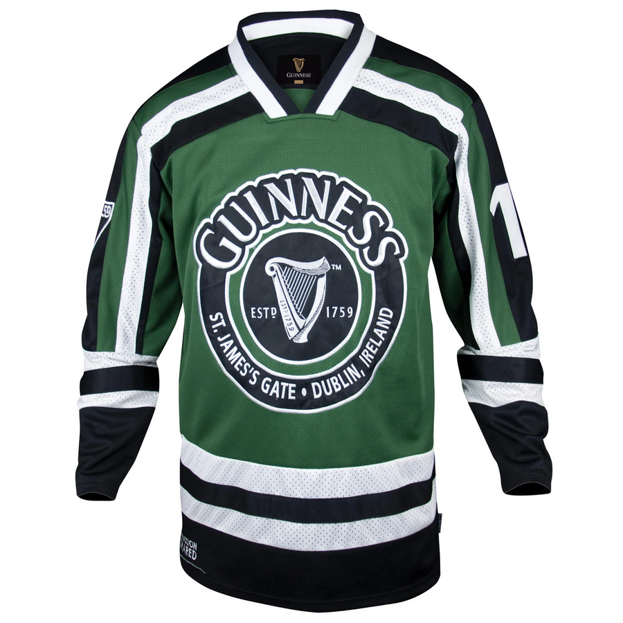 SPORTSWEAR GUINNESS GRN&WHT HARP HOCKEY JERSEY