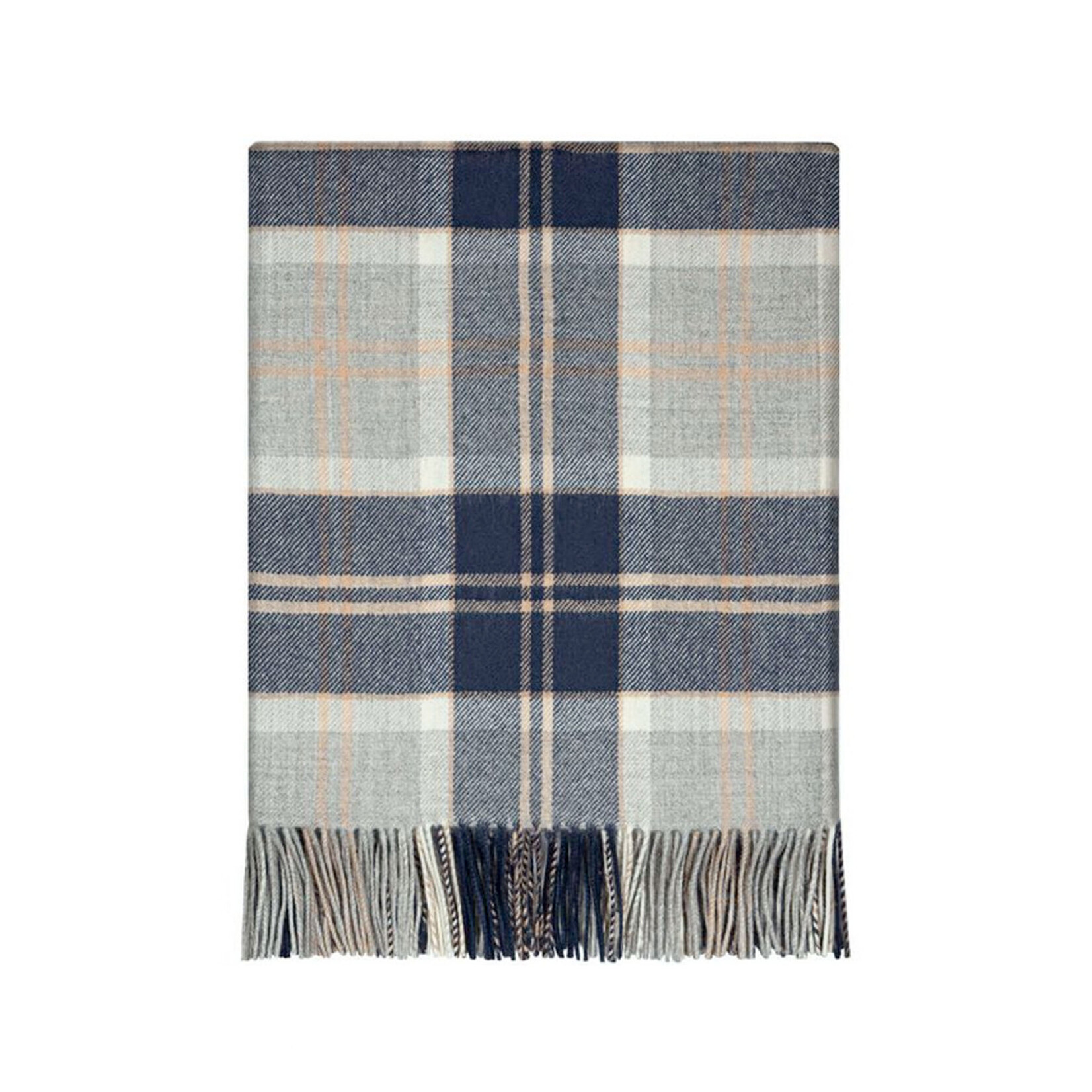 TAPESTRIES, THROWS, ETC. LOCHCARRON LAMBSWOOL LAP BLANKET - Bannockbane Grey