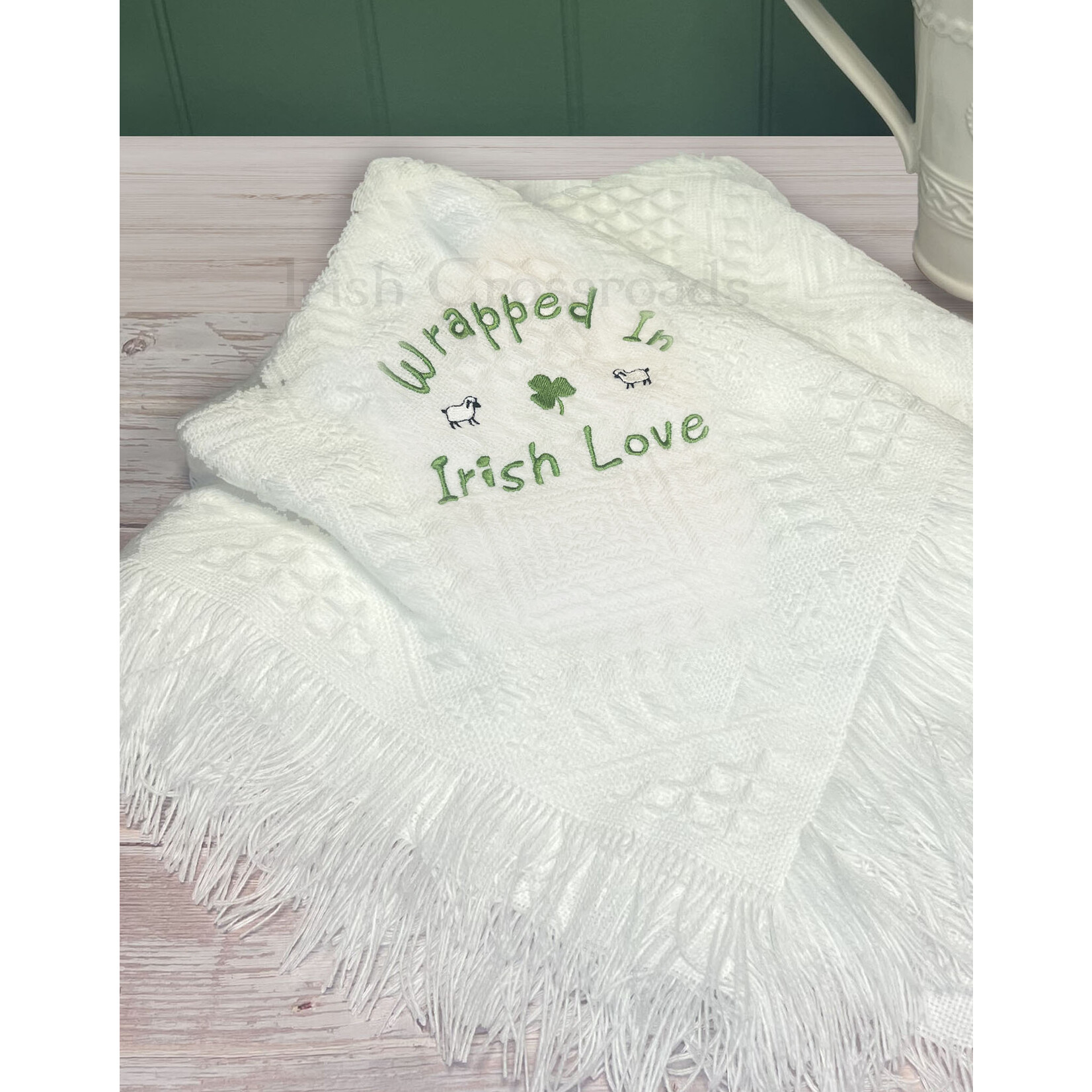 BABY BLANKETS “WRAPPED in IRISH LOVE” BABY BLANKET