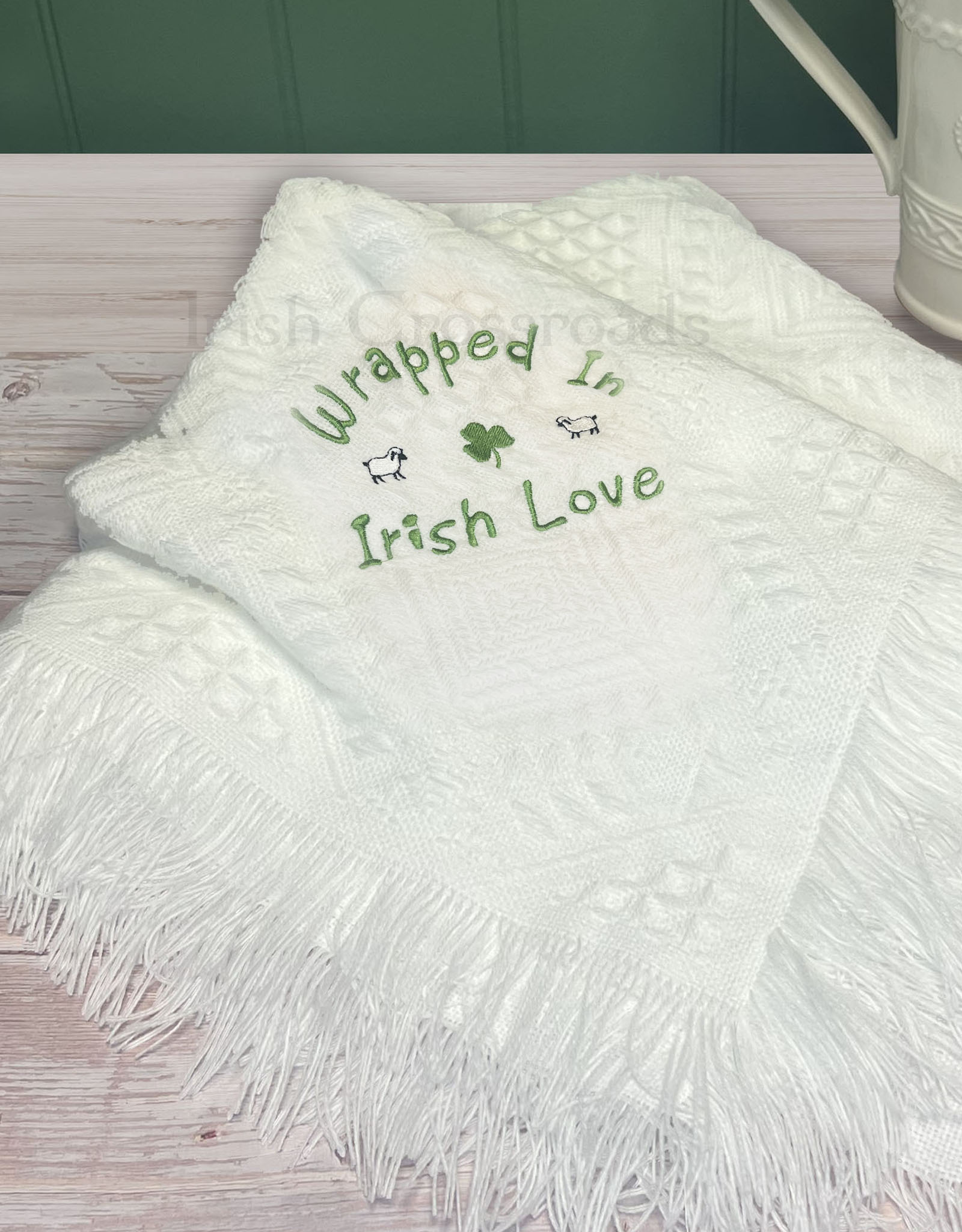 BABY BLANKETS “WRAPPED in IRISH LOVE” BABY BLANKET