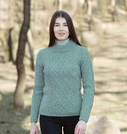 SWEATERS SAOL LADIES BERRY CABLE KNIT SWEATER - Skylight