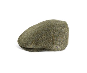 Brown Wool Blend Mens Flat Cap. Tweed Mens Beret Hat