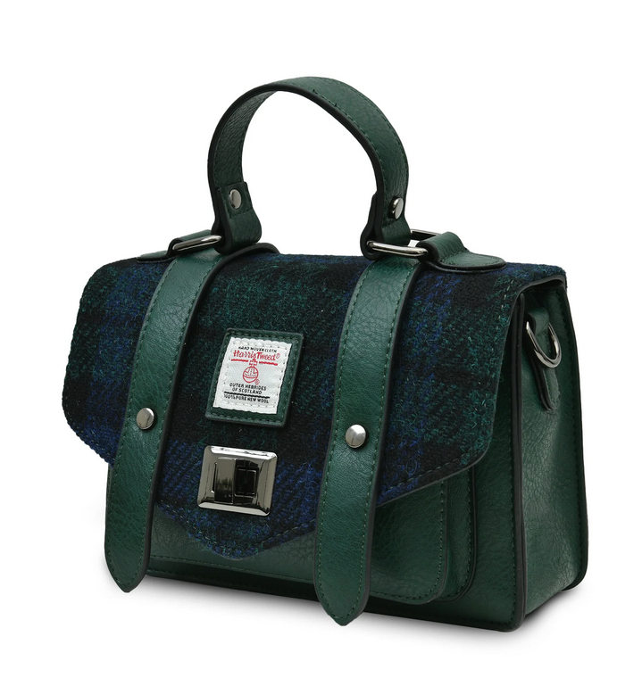 ACCESSORIES ISLANDER MINI SATCHEL w HARRIS TWEED Black Watch
