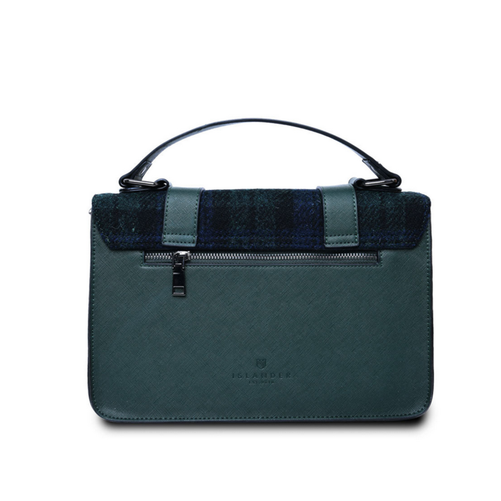 ACCESSORIES ISLANDER MEDIUM SATCHEL w HARRIS TWEED Black Watch