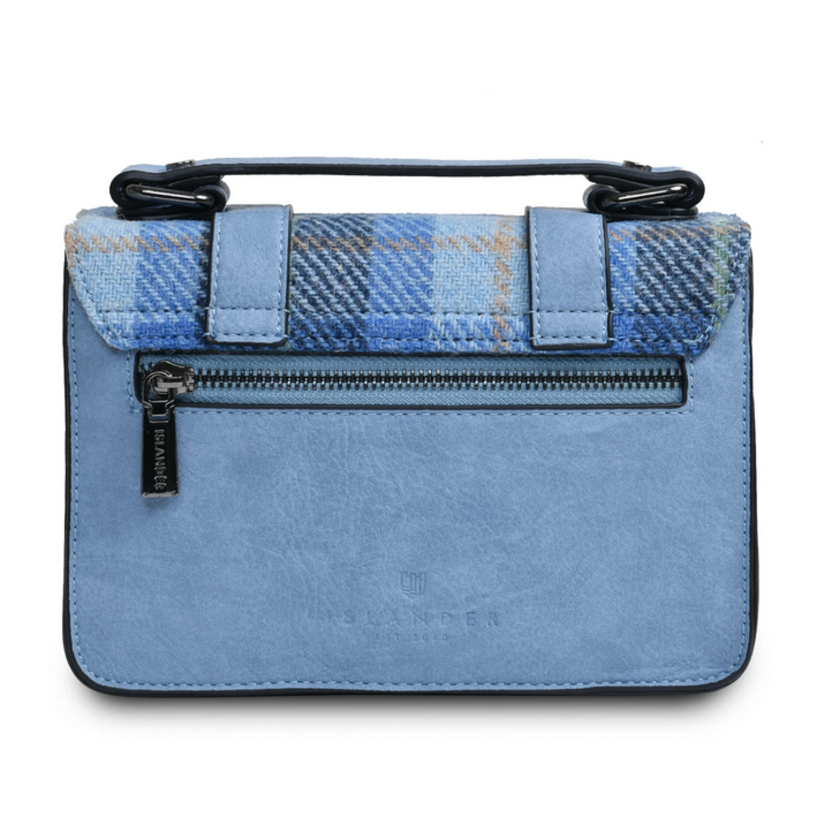 ACCESSORIES ISLANDER MINI SATCHEL w HARRIS TWEED Blue Tartan