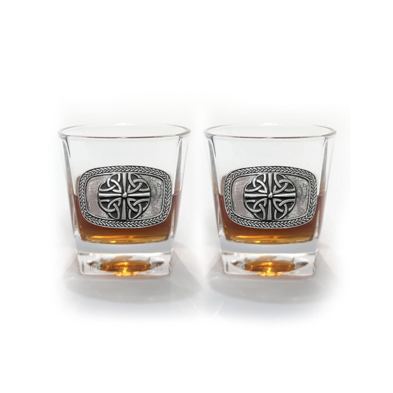 BARWARE MULLINGAR PEWTER WHISKEY GLASSES (2) - 4 Trinity