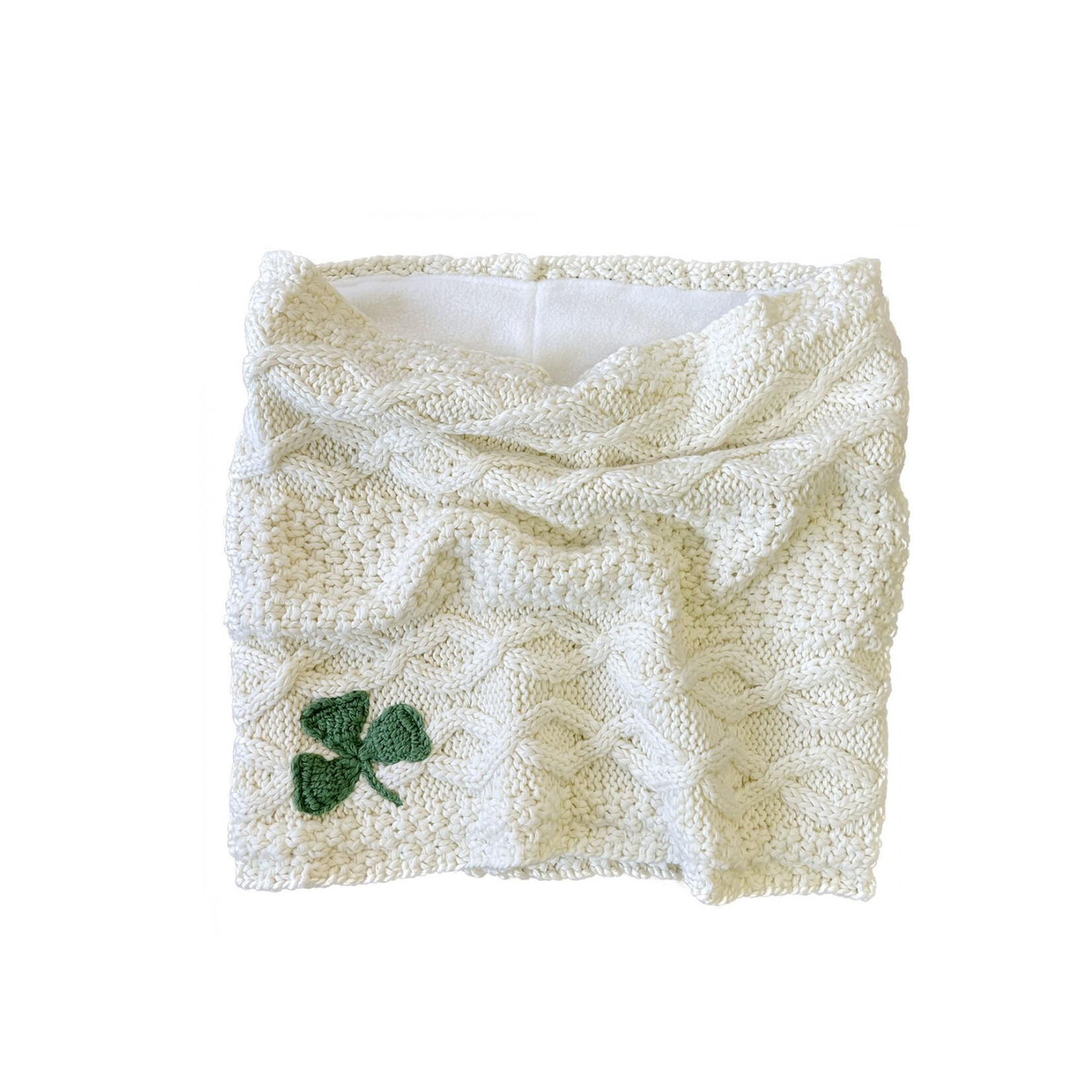 ACCESSORIES PATRICK FRANCIS KNIT SNOOD w SHAMROCK