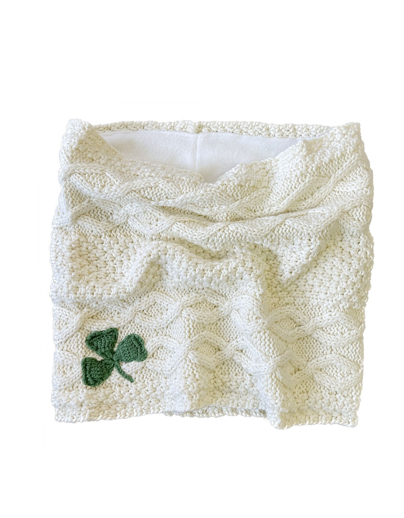 ACCESSORIES PATRICK FRANCIS KNIT SNOOD w SHAMROCK