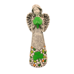 GARDEN IRISH ANGEL w SOLAR SHAMROCK