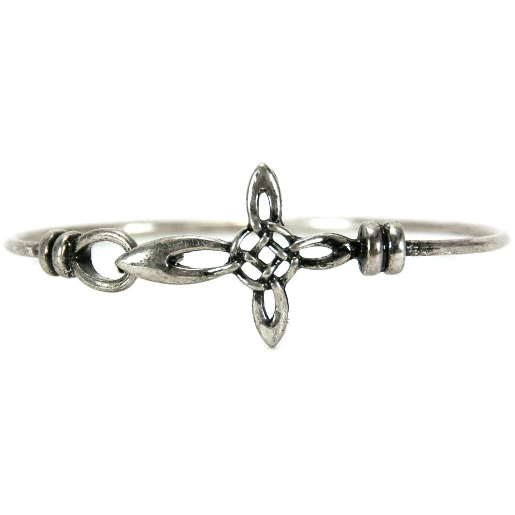 BRACELETS & BANGLES PEWTER FINISH CELTIC CROSS BANGLE