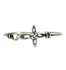 BRACELETS & BANGLES PEWTER FINISH CELTIC CROSS BANGLE