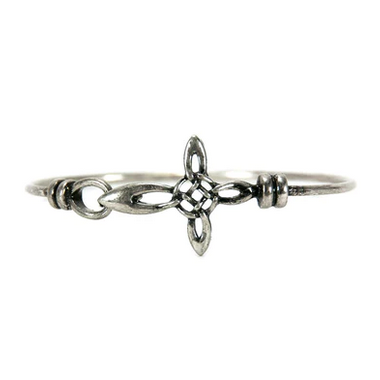 BRACELETS & BANGLES PEWTER FINISH CELTIC CROSS BANGLE