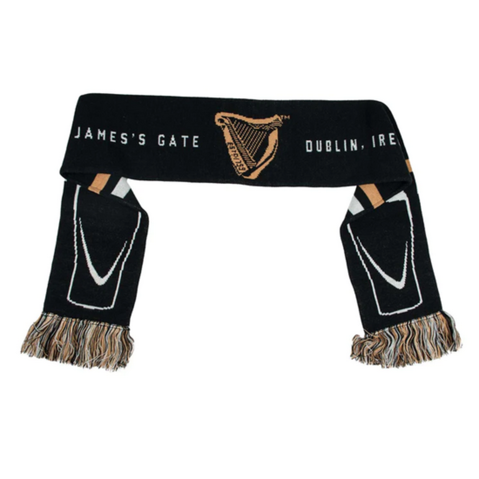 ACCESSORIES GUINNESS REVERSIBLE HARP LOGO SCARF