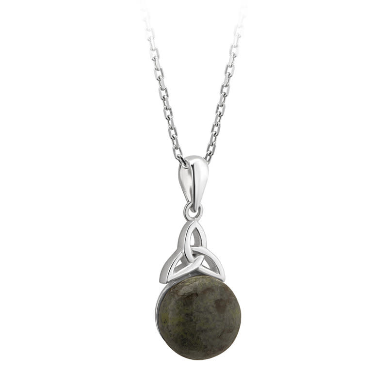 PENDANTS & NECKLACES SOLVAR STERLING ROUND TRINITY & CONNEMARA PENDANT