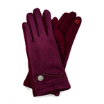 ACCESSORIES LADIES CELTIC BUTTON GLOVES - Plum