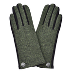 ACCESSORIES LADIES CELTIC BUTTON GLOVES HERRI - Grn/Blk