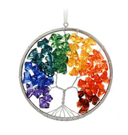 ORNAMENTS RAINBOW  LIGHT TREE OF LIFE ORNAMENT